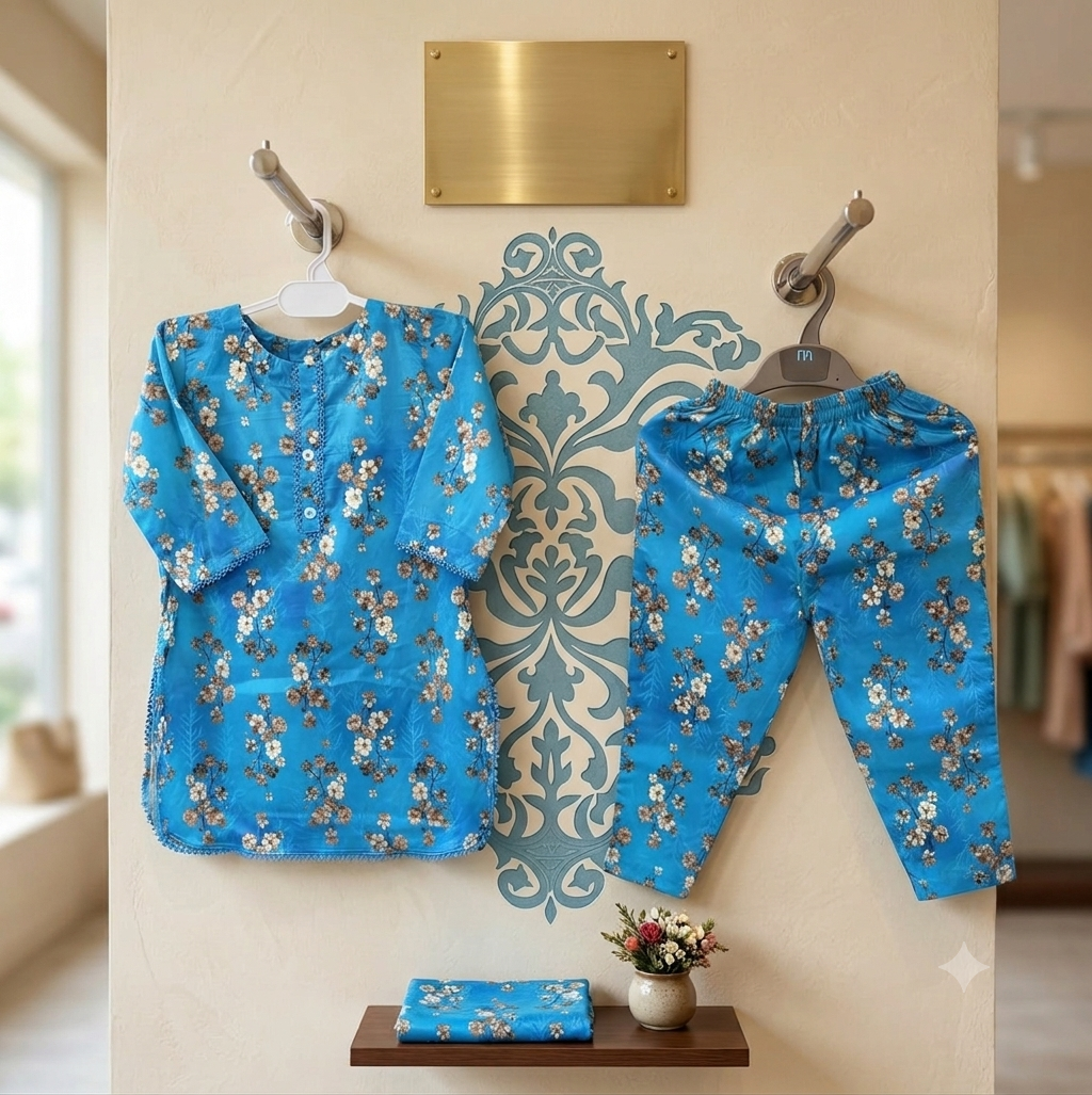 BLUE PRINTED LAWN